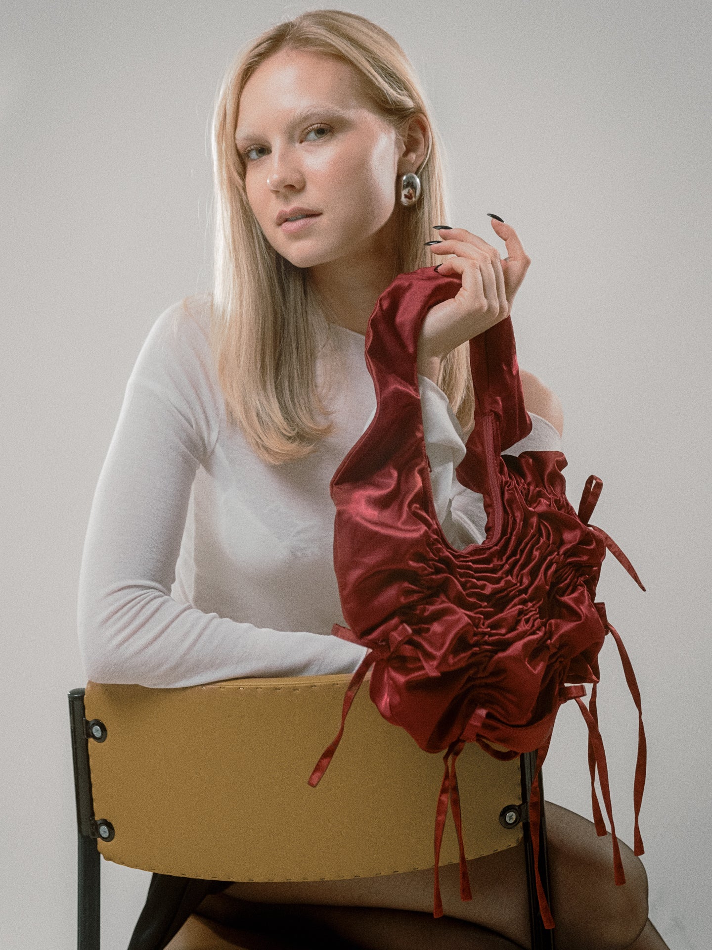 DRAWSTRING BAG, RED