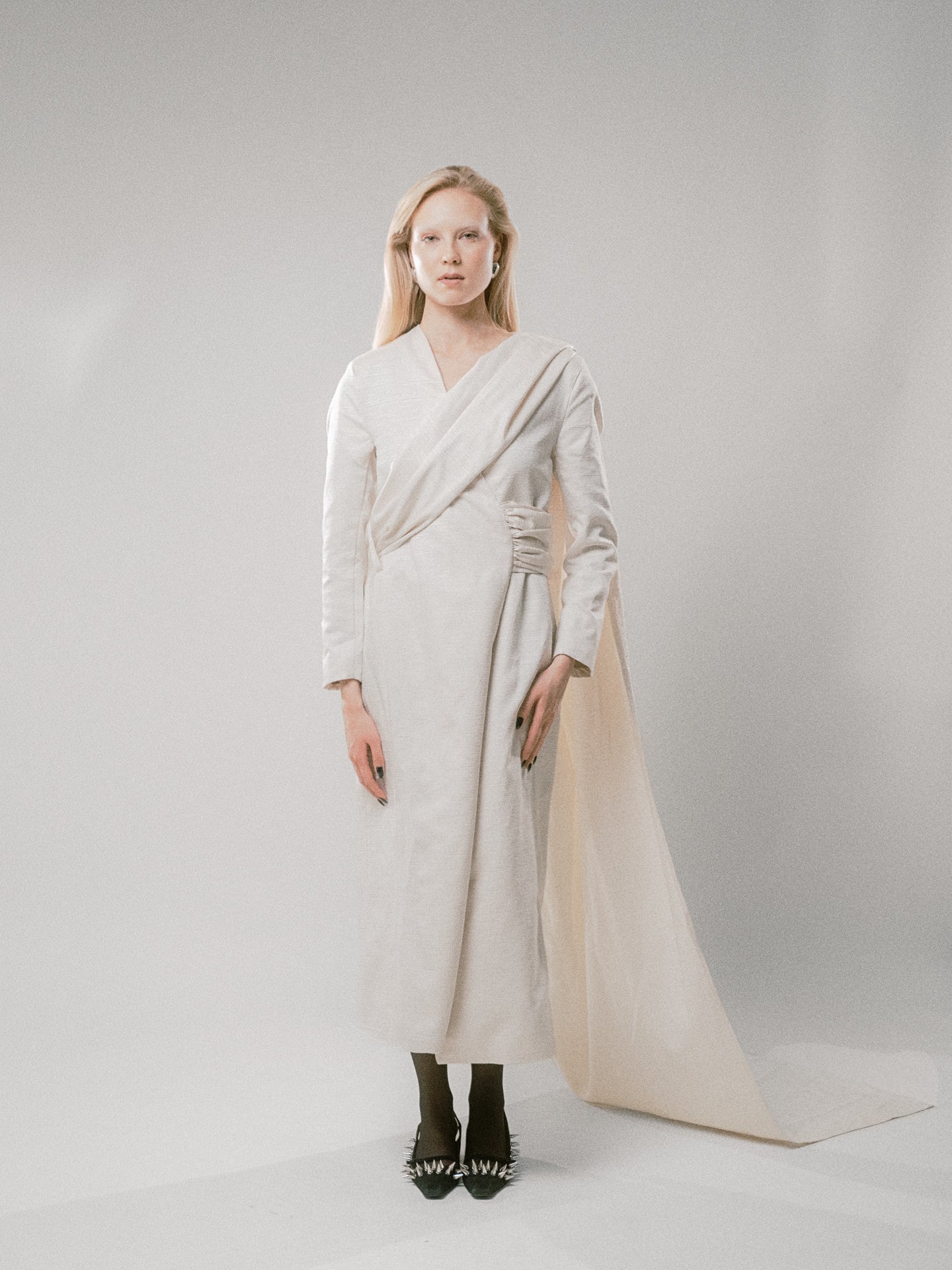 beige full length coat with scarf womens wrapaaround scarf occasion wear women beige long coat ladies studio lamea